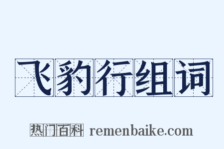飞豹行组词是什么意思的图片